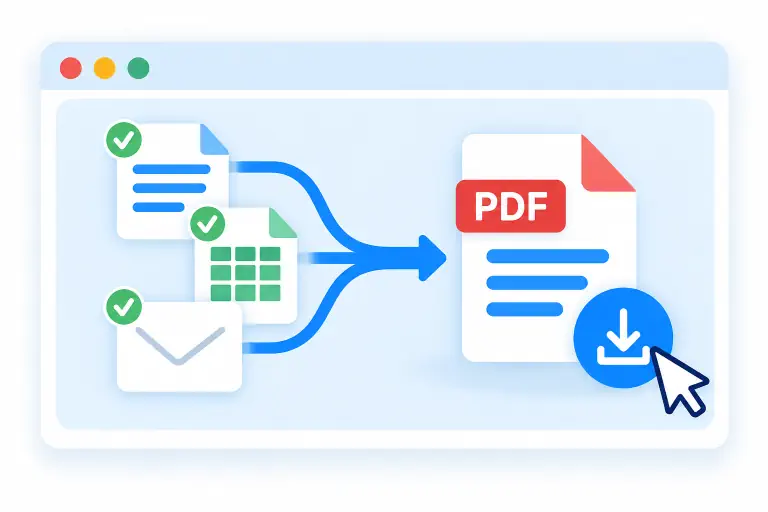 convert to pdf and download
